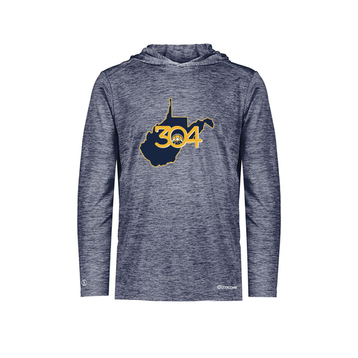 [FOLHCGNV-AS-LOGO2] Decker Men's Charge Hoodie (Adult S, Navy, Logo 2)