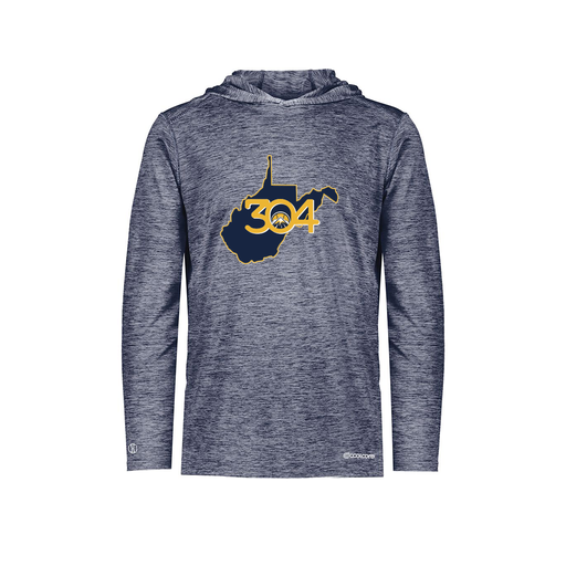 [FOLHCGNV-YS-LOGO2] Decker Youth Charge Hoodie (Youth S, Navy, Logo 2)