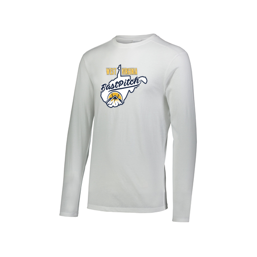 [FTLCUBWH-AXS-LOGO1] Decker Men's Tri-Blend T-Shirt - Long Sleeve (Adult XS, White, Logo 1)