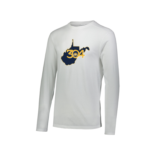 [FTLCUBWH-AXS-LOGO2] Decker Men's Tri-Blend T-Shirt - Long Sleeve (Adult XS, White, Logo 2)