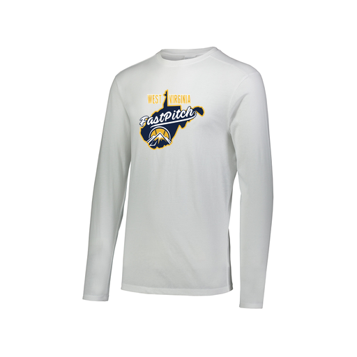 [FTLCUBWH-AXS-LOGO3] Decker Men's Tri-Blend T-Shirt - Long Sleeve (Adult XS, White, Logo 3)