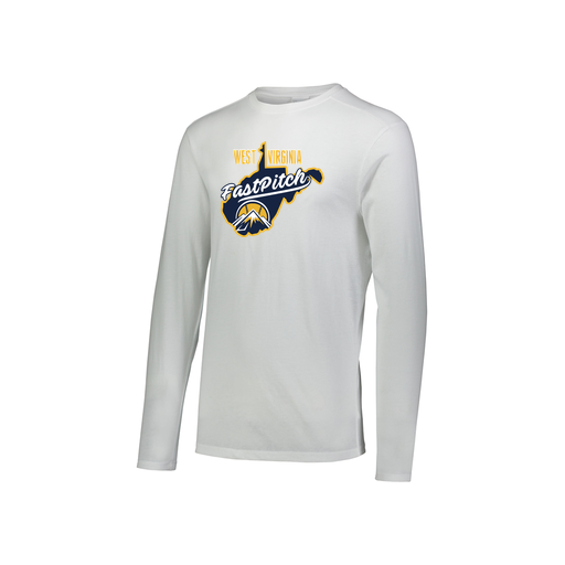 [FTLCUBWH-YS-LOGO3] Decker Youth Tri-Blend T-Shirt - Long Sleeve (Youth S, White, Logo 3)