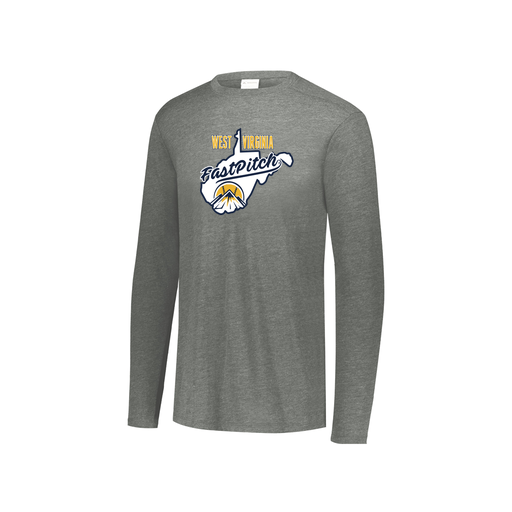 [FTLCUBGY-YS-LOGO1] Decker Youth Tri-Blend T-Shirt - Long Sleeve (Youth S, Gray, Logo 1)