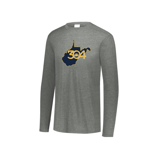 [FTLCUBGY-YS-LOGO2] Decker Youth Tri-Blend T-Shirt - Long Sleeve (Youth S, Gray, Logo 2)