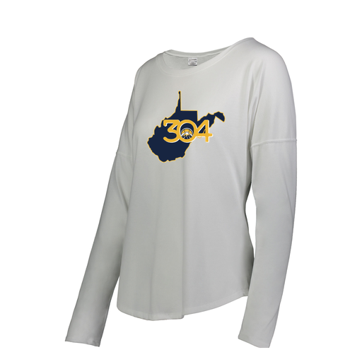 [FTLCUBWH-FAS-LOGO2] Decker Women's Tri-Blend T-Shirt - Long Sleeve (Female Adult S, White, Logo 2)