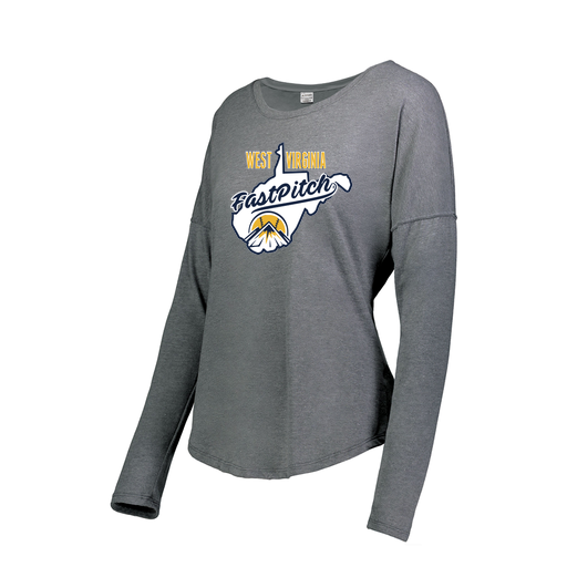 [FTLCUBGY-FAS-LOGO1] Decker Women's Tri-Blend T-Shirt - Long Sleeve (Female Adult S, Gray, Logo 1)